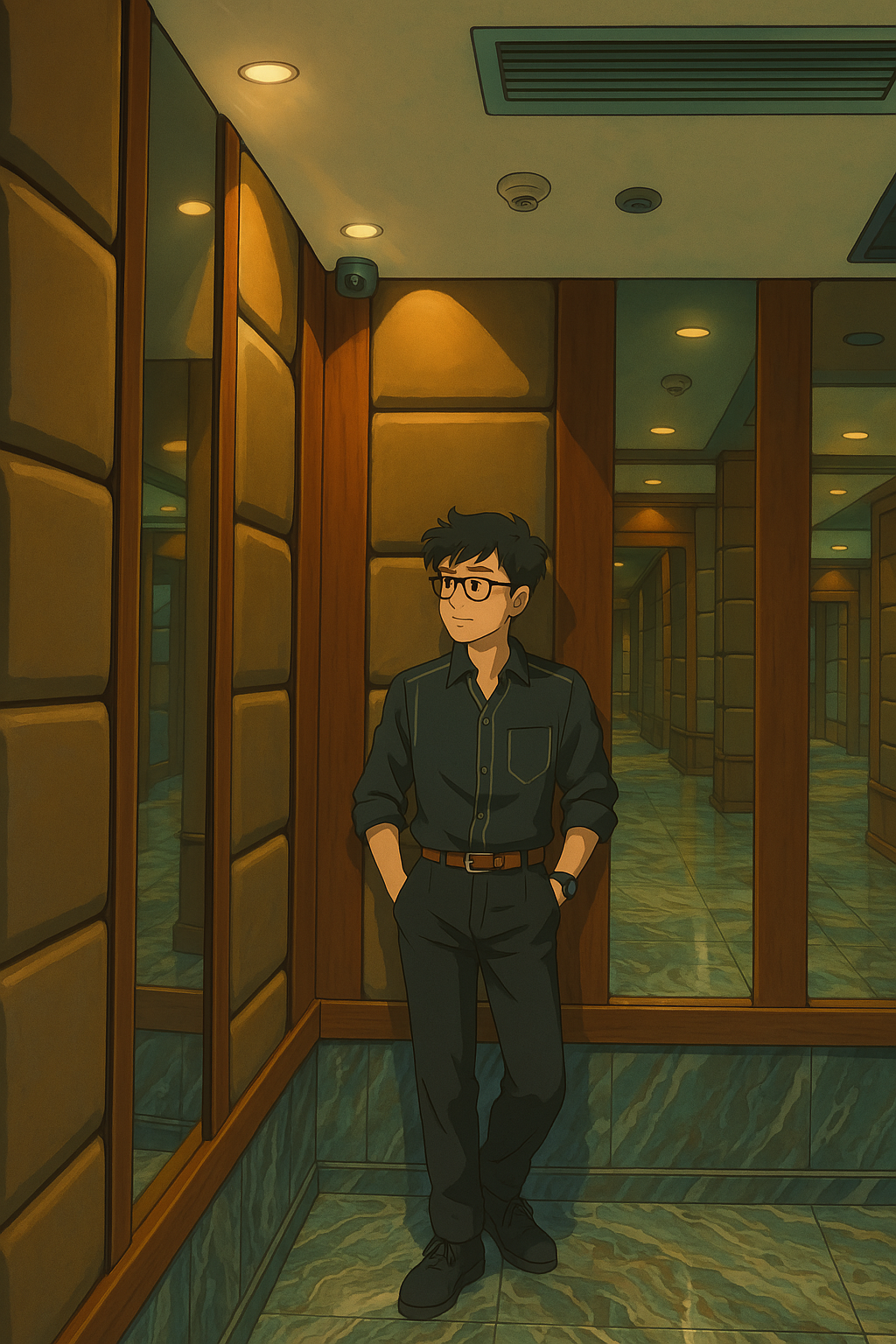 Animated Ghibli-style illustration of Sk Akib Ahammed